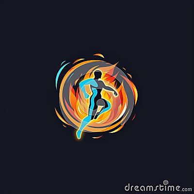 Dynamic and Eye-Catching Sports Victory Logo Stock Photo