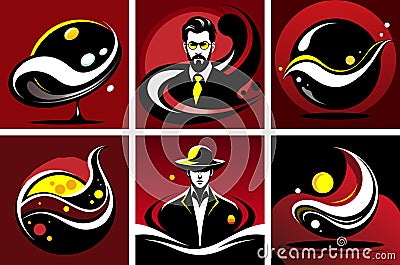 Dynamic fluid abstract design featuring irregular amoeba shape and smooth elements Vector Illustration