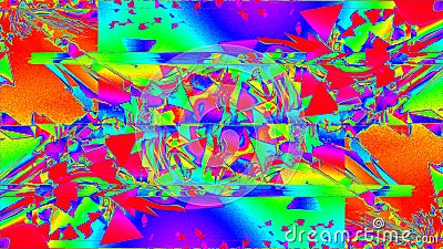 Dynamic glich video, bad tv signal of display, 3d render computer generated background Stock Photo