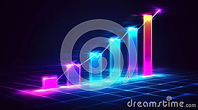 Dynamic Graph Showcasing Worldwide Business Development and Currency Patterns Stock Photo