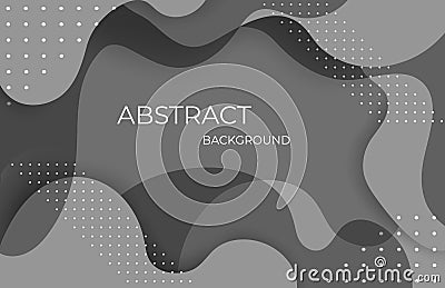 Dynamic grayscale wave background - Vector Vector Illustration