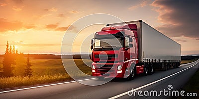 Dynamic image captures the essence of efficient transportation and rapid delivery. Stock Photo
