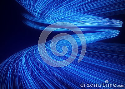 Dynamic light streams Stock Photo