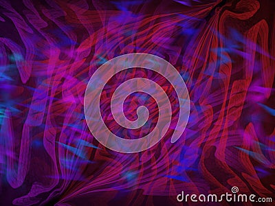 Dynamic magenta patterns with blue flicker. Abstract background. Stock Photo