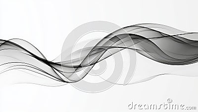 Dynamic minimalist wave patterns are a key element of digital art design Stock Photo