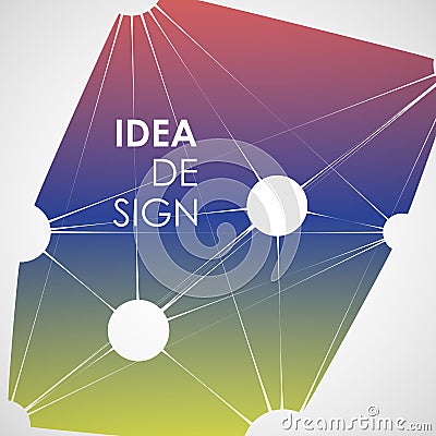 Dynamic molecule structure. Science and connection concept. Neurons abstract ball Vector Illustration