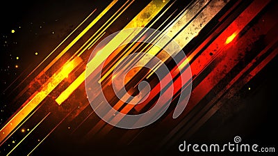Dynamic motion is conveyed through vibrant diagonal lines in an abstract background Stock Photo