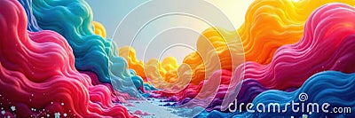 Dynamic multicolored forms, playful composition, seamless, spectrum, shapes Stock Photo