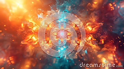 Dynamic musical elements arranged in a mesmerizing kaleidoscope of emotion Stock Photo