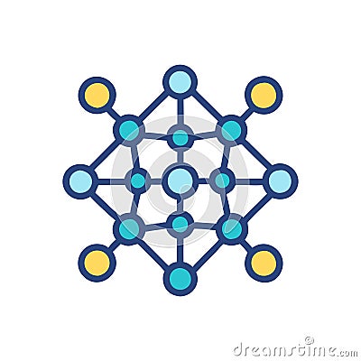 Dynamic Neural Network Icon for Machine Learning Stock Photo