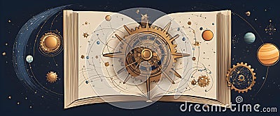 A dynamic, orbiting constellation of interconnected business concepts, Stock Photo