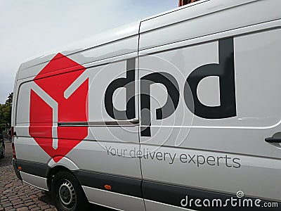 Dynamic Parcel Distribution DPD delivery company van Editorial Stock Photo