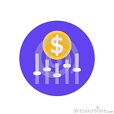 dynamic pricing, change price icon, vector Vector Illustration