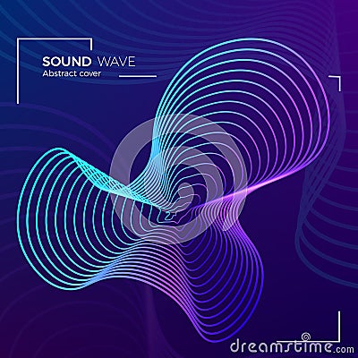 Dynamic radial color sound equalizer design. Music album cover template. Abstract circular digital data form. Vector Vector Illustration