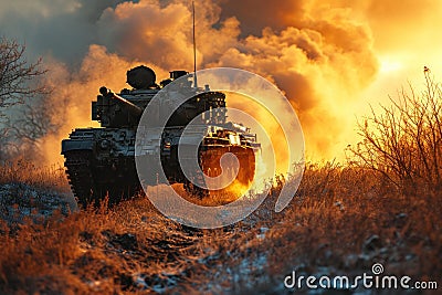 a dynamic scene where advanced weaponry and futuristic projectiles engage in a high-tech battle Stock Photo