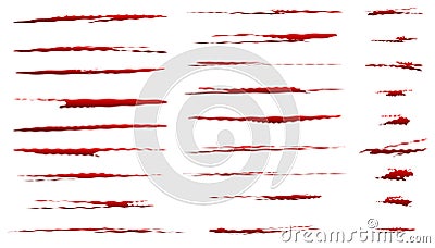 Dynamic sketchy lines, grungy brushstrokes. Wound, scar, damage Vector Illustration