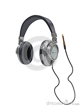 Dynamic stereo headphones Cartoon Illustration