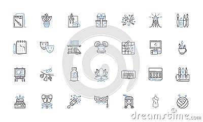 Dynamic strategy line icons collection. Adaptability, Agility, Change, Creativity, Deployment, Development, Dynamicity Vector Illustration