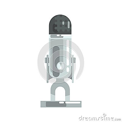 Dynamic studio microphone. Colorful cartoon vector Illustration Vector Illustration