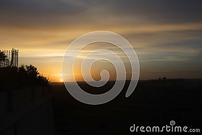 Dynamic sunset sky at Mdina, Malta Stock Photo