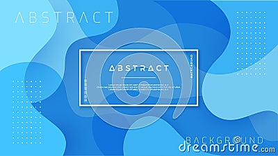 Dynamic textured background design in 3D style with blue color. EPS10 Vector background Vector Illustration