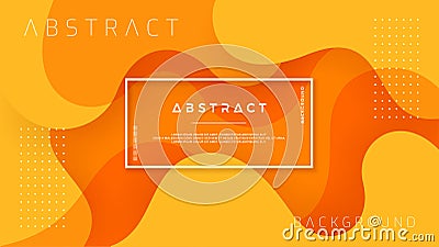 Dynamic textured background design in 3D style with orange color. EPS10 Vector background Vector Illustration