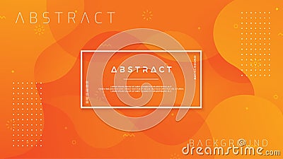 Dynamic textured background design in 3D style with orange color. EPS10 Vector background Vector Illustration