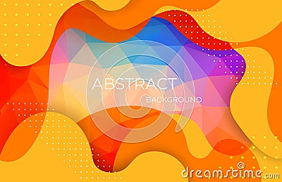 Dynamic triangle vibrant wave colorful background - Vector Vector Illustration