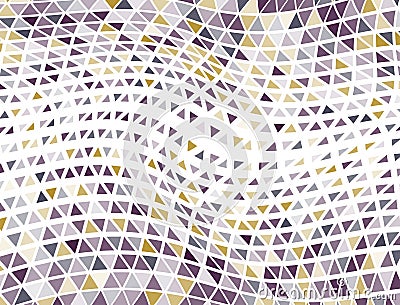 Dynamic triangles halftone background. Triangular fade elements cover background. Pixel Vector Illustration