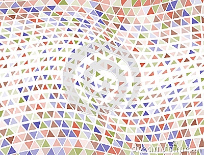 Dynamic triangles halftone pattern. Fade triangular shapes cover background. Random Vector Illustration
