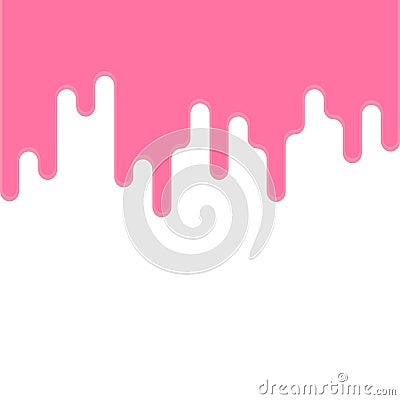 Dynamic vector background. Flat pink rounded lines. Abstract lines and drops. Cream. Paint. Transition. Vector Illustration