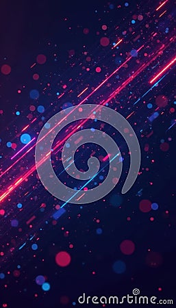Dynamic vector lines creating vibrant tech background connection stream bright Cartoon Illustration