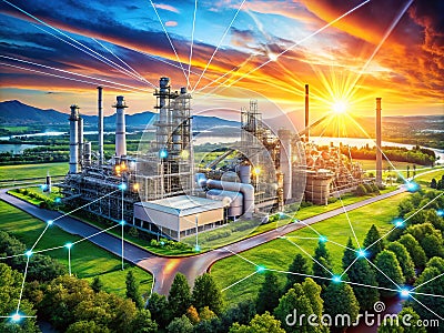 Streamlining Industrial Workflow A Visual Guide to Business Process Optimization with Digital Technology and Automation Stock Photo