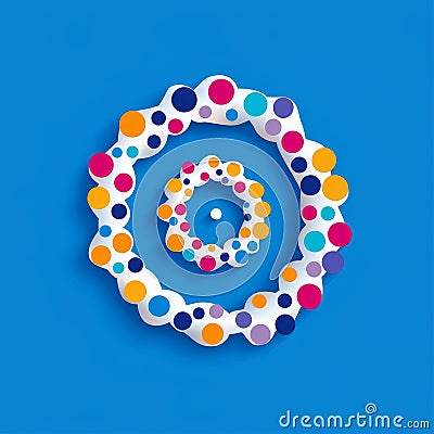 A dynamic, whirling pattern of bright dots generating a captivating spiral effect. Stock Photo