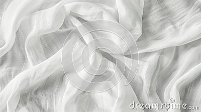 Dynamic White Mesh Fabric Waves Texture Stock Photo