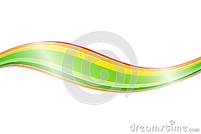 Dynamic and energetic sine wave of fresh and energetic colors Vector Illustration