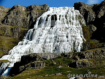 The Dynjandi waterfall Stock Photo