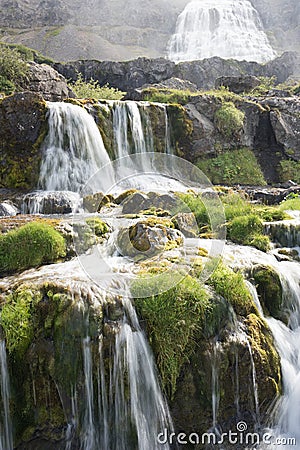 Dynjandi waterfalls, Western Fjords, Iceland Stock Photo