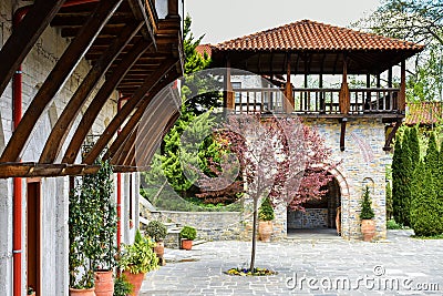 Dyonisos Olymp Mountain monastery Stock Photo