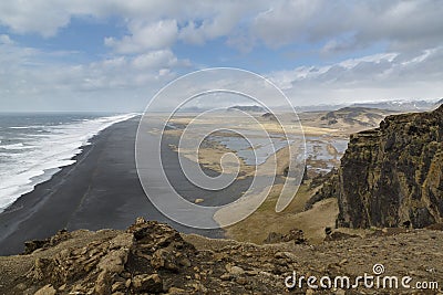 Dyrholaey, Iceland, the view west Stock Photo