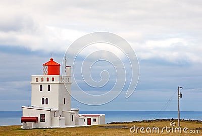 Dyrholaey lighthouse Stock Photo