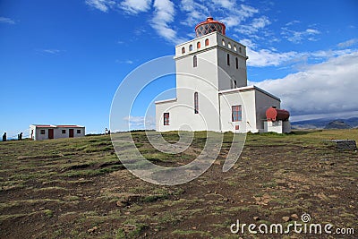 Dyrholaey Lighthouse in Iceland Editorial Stock Photo