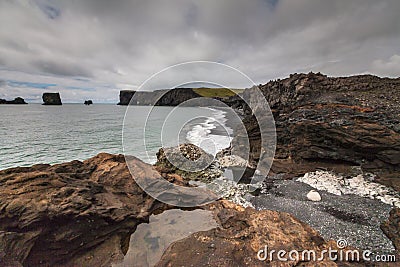 Dyrholaey peninsula Iceland Stock Photo