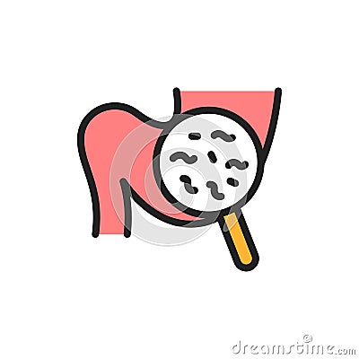 Dysbiosis line icon. Isolated vector element. Vector Illustration