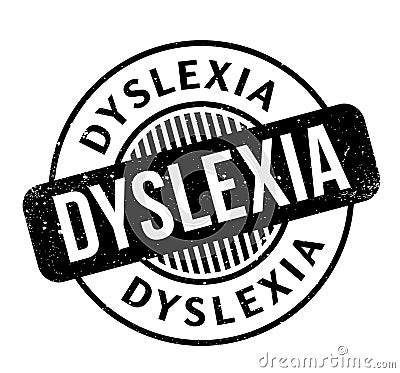 Dyslexia rubber stamp Vector Illustration