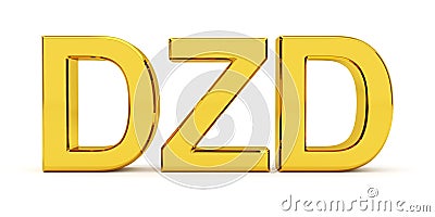 DZD Algerian dinar currency code Stock Photo