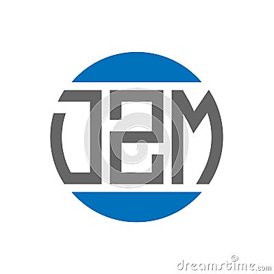 DZM letter logo design on white background. DZM creative initials circle logo concept. Vector Illustration