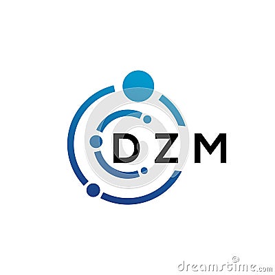 DZM letter logo design on white background. DZM creative initials letter logo concept. DZM letter design Vector Illustration