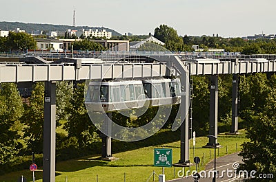 DÃ¼sseldorf SkyTrain Editorial Stock Photo