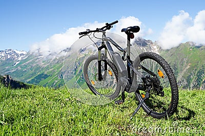 E Bike In Austria. Ebike Cycling Stock Photo